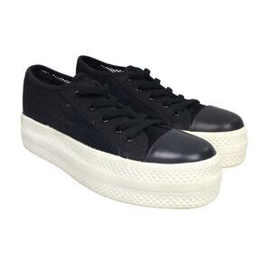 Puzzle Urban Retro Streetwear Platform Lace Up Casual Mesh Fashion Sneaker 37